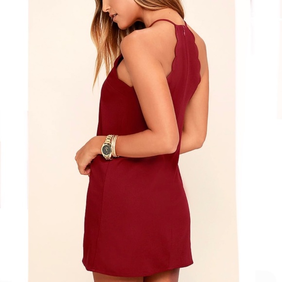 Lulus Endlessly Endearing wine red mini dress - Picture 3 of 8